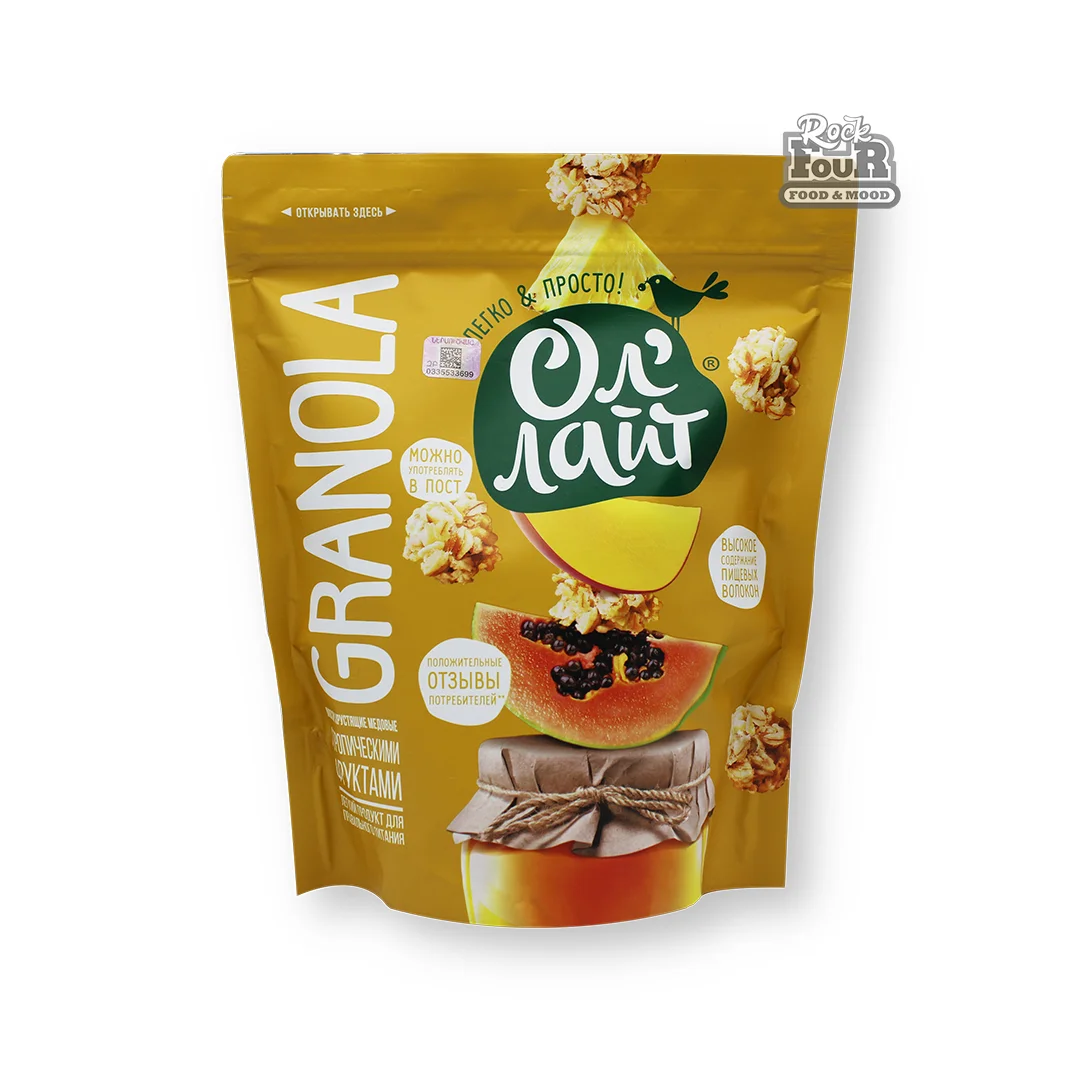 Muesli "Ol'light" honey with tropical fruits 280g